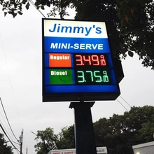 Outdoor Led Gas Station Sign / 4 Digits Number Display 8 